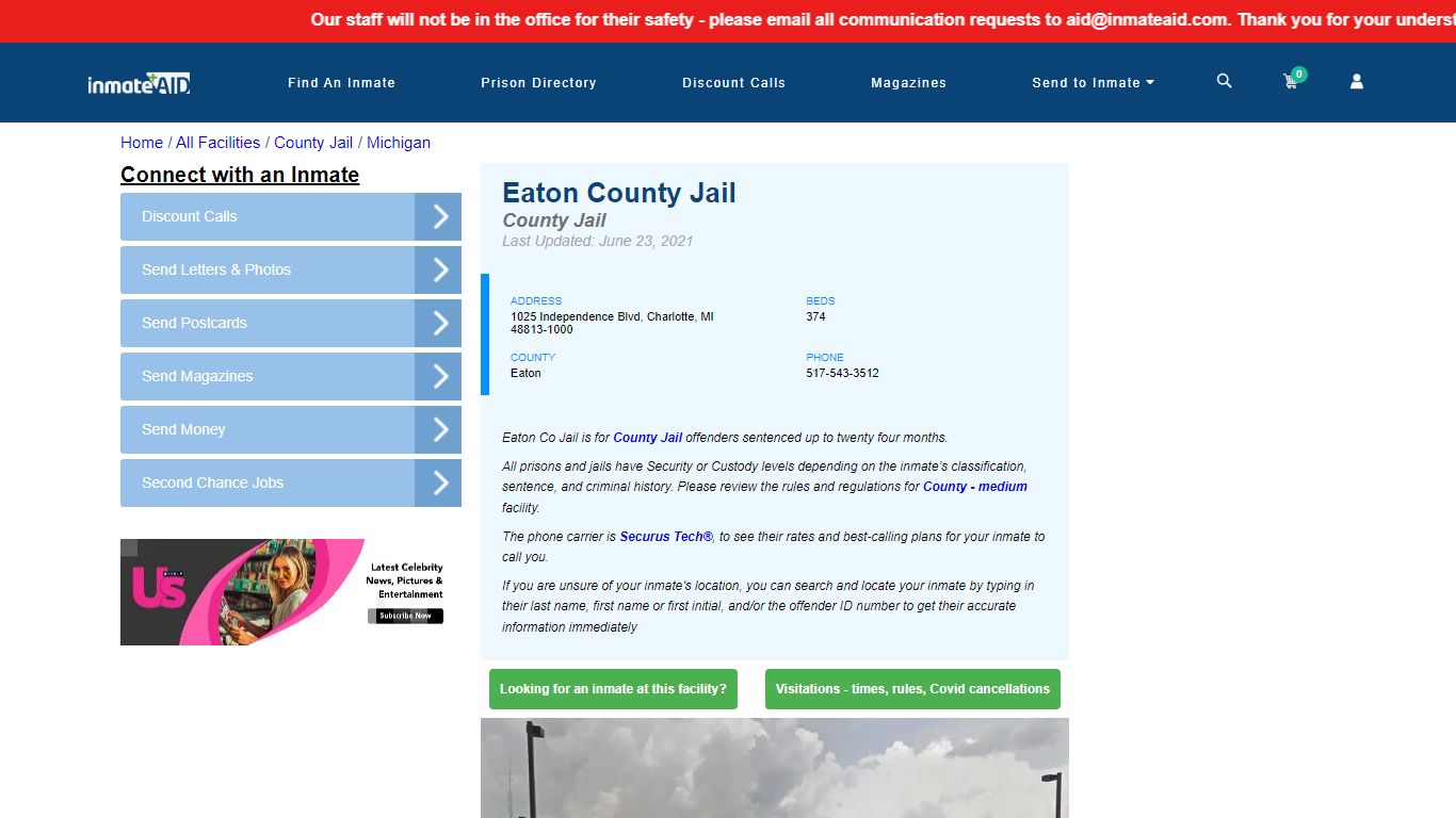 Eaton County Jail - Inmate Locator - Charlotte, MI