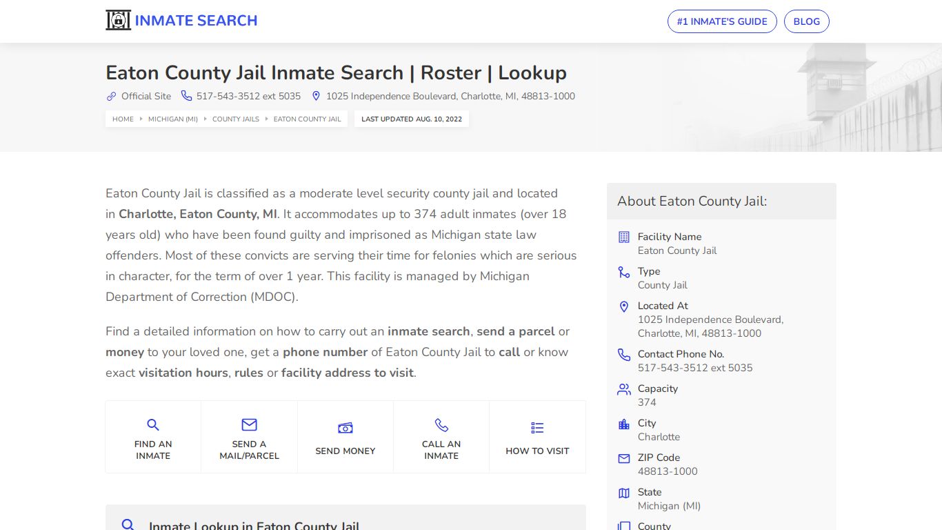 Eaton County Jail Inmate Search | Roster | Lookup