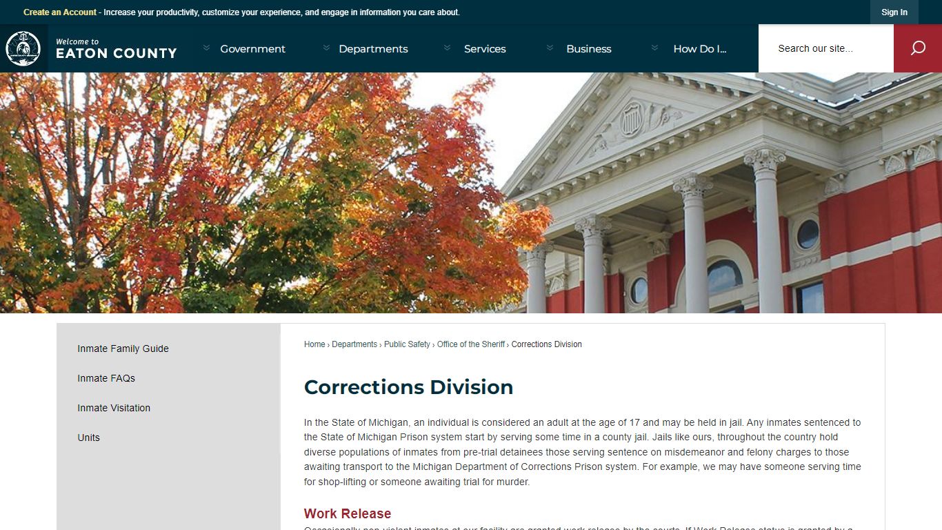Corrections Division | Eaton County, MI